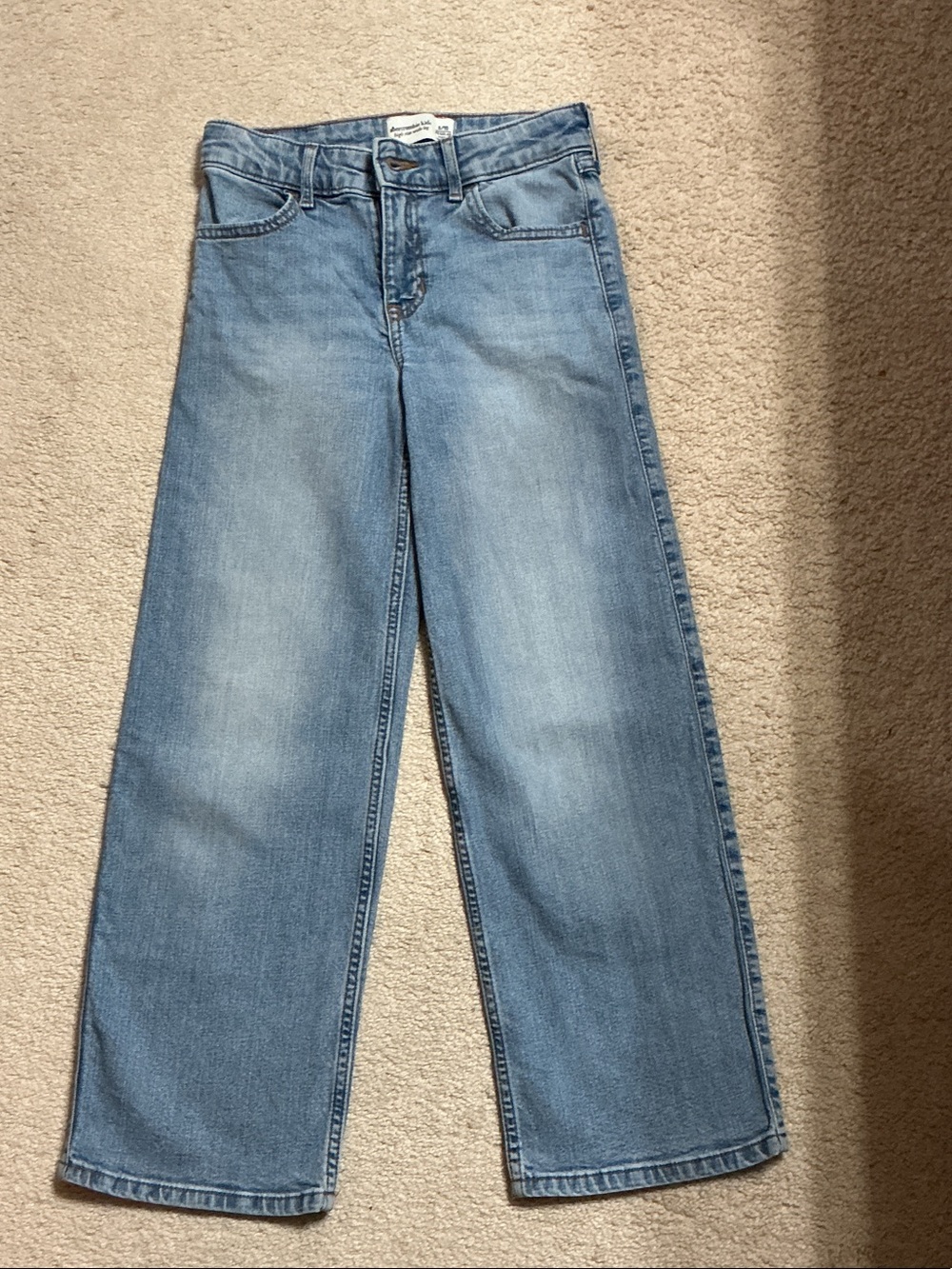 abercrombie kids Light Blue Wide-Leg Jeans